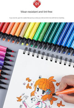 vibrant non-toxic markers arranged on paper