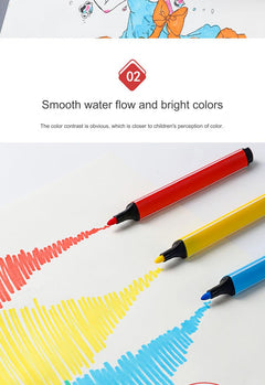 close-up of soft tip markers in vibrant colours
