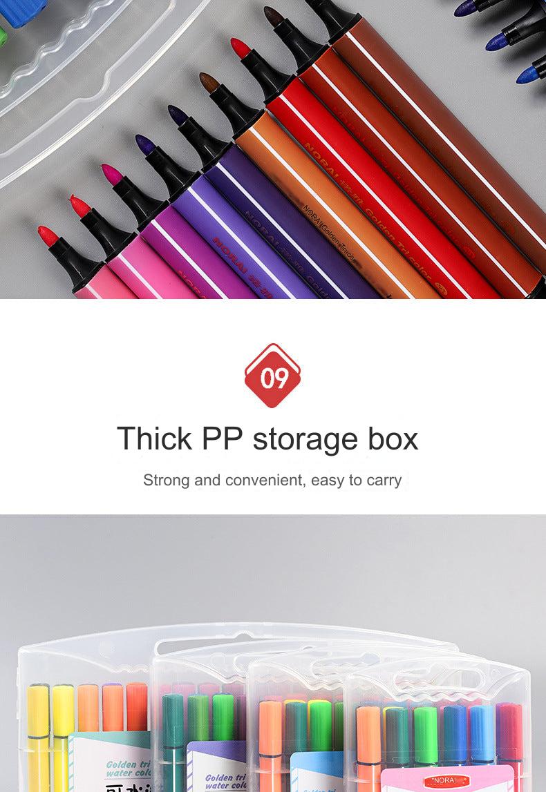 close-up of soft tip markers in vibrant colours