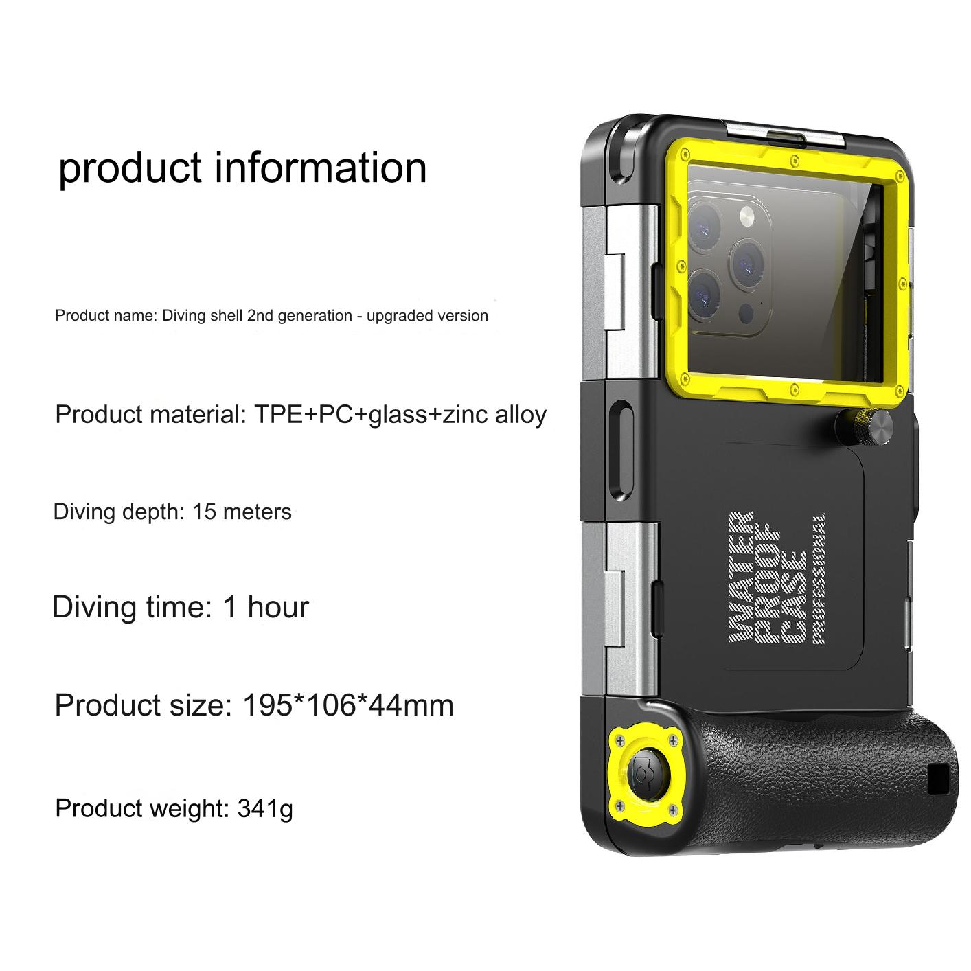 Durable 15M waterproof case with shock absorption