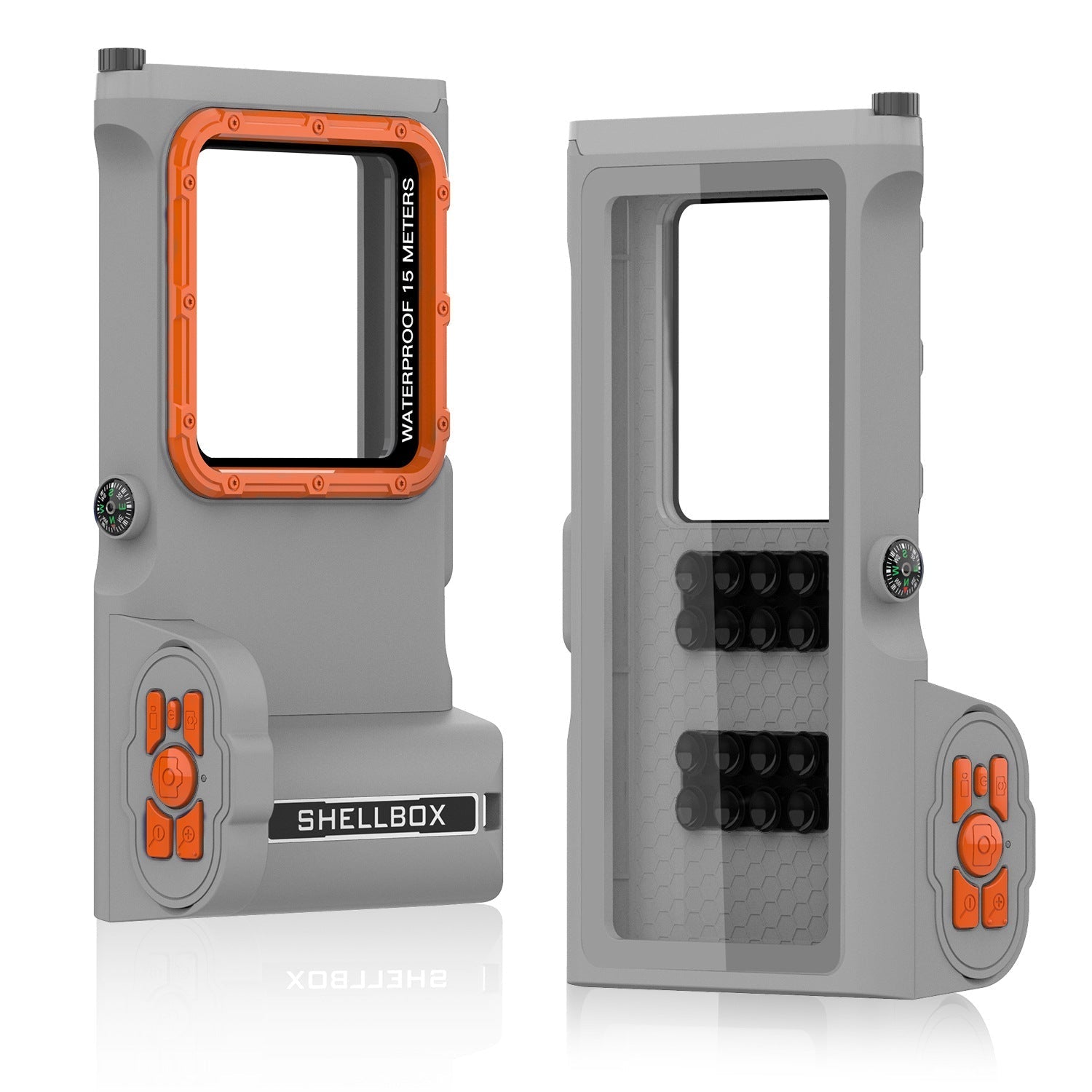 Stylish orange waterproof diving case for smartphones