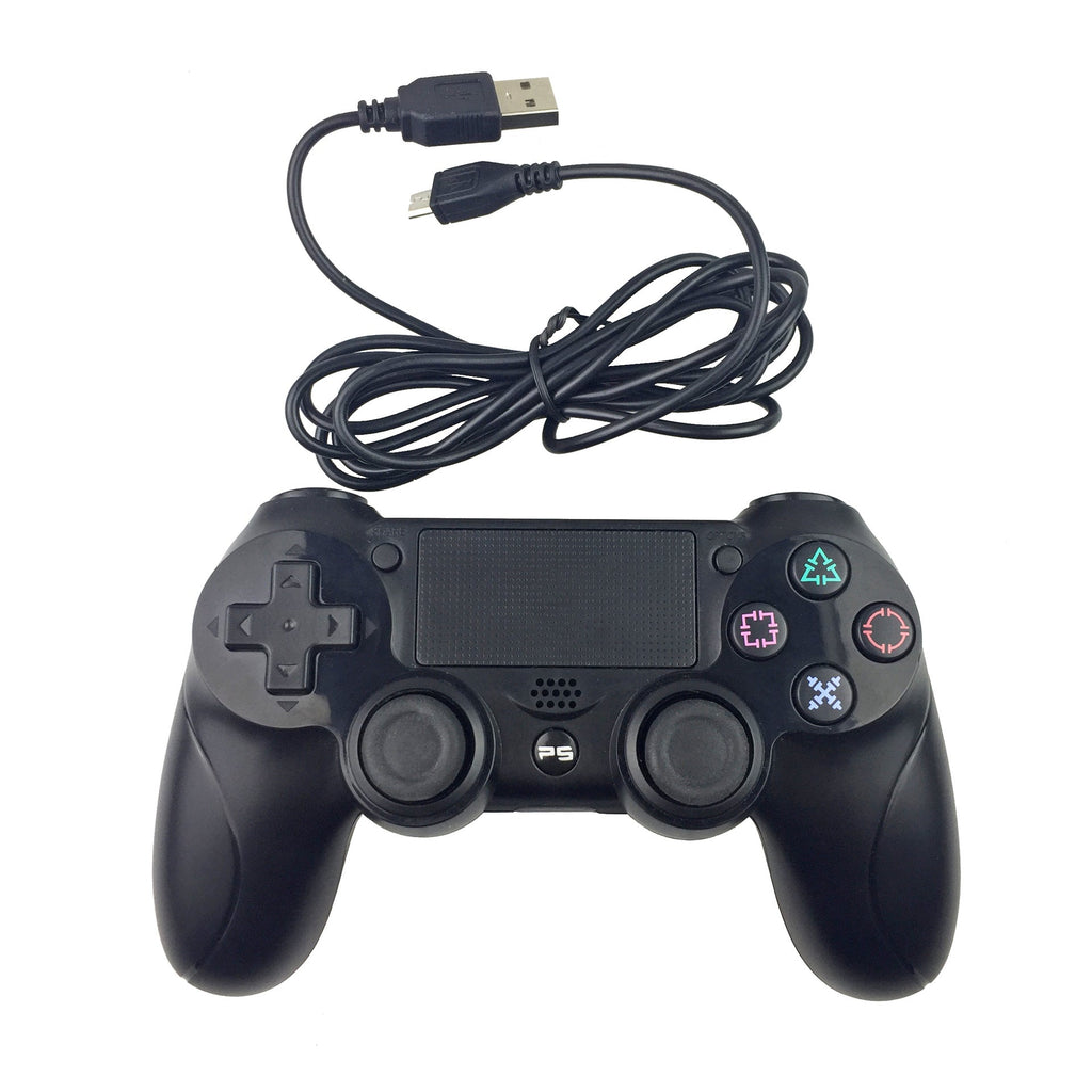 Wired PS4 game controller with packaging