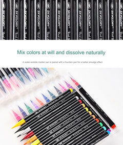 Skyglory watercolor brush pen set with vibrant colours