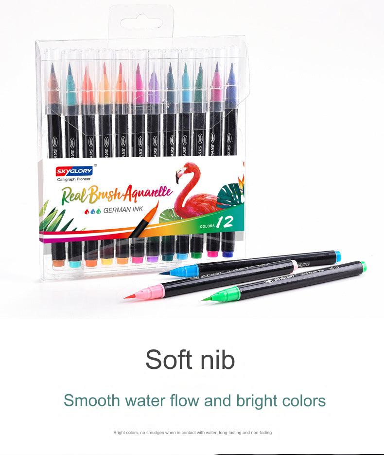 art created with watercolor brush pens