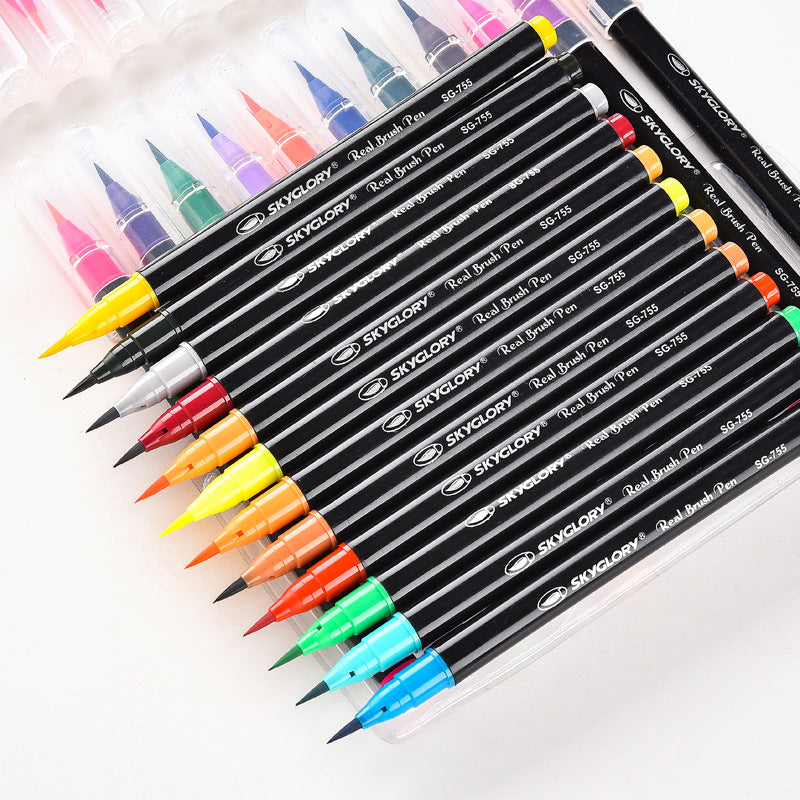 Skyglory watercolor brush pen set with vibrant colours