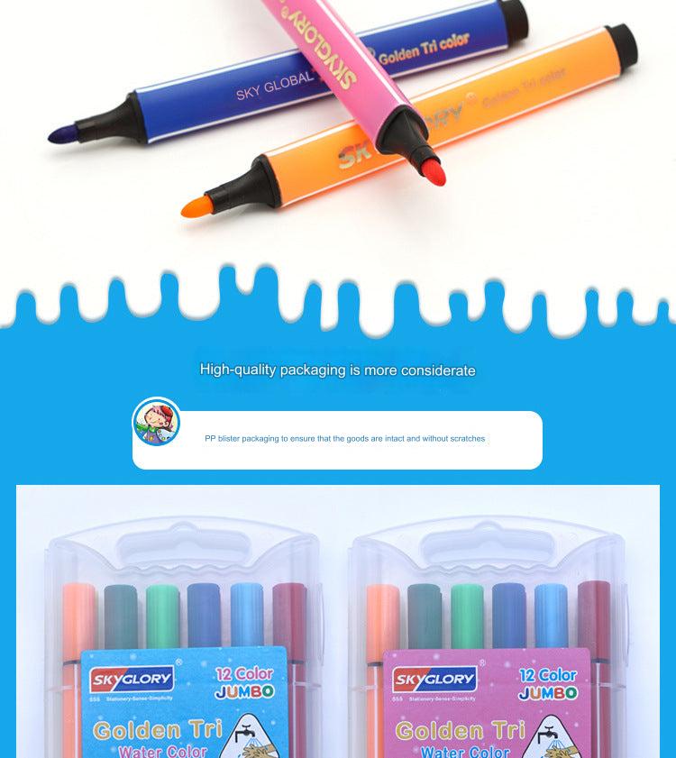 child using watercolor brush set for painting