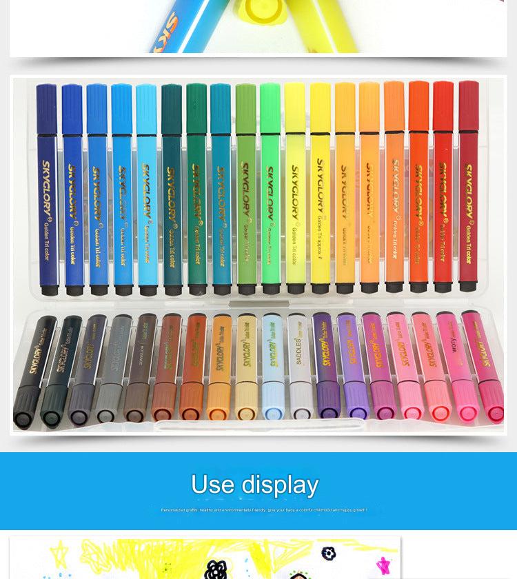 Skyglory watercolor brush set colourful display