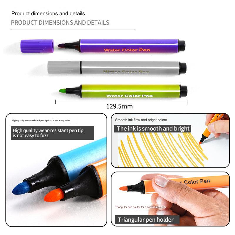 child using watercolor brush set for painting