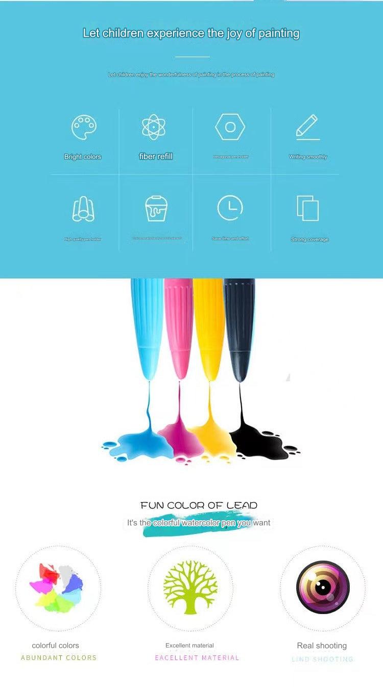 Vibrant Washable Watercolour Markers Set for Kids - Image 10