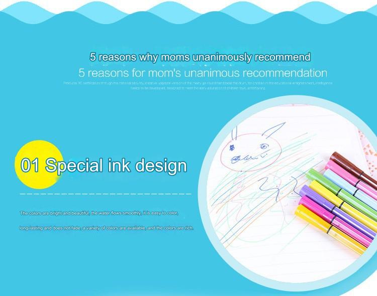 Vibrant Washable Watercolour Markers Set for Kids - Image 8