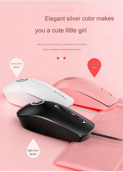 G9 pink wired gaming mouse back view