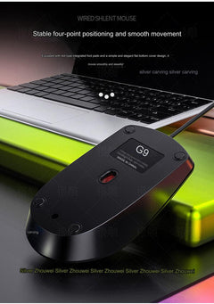 G9 pink wired gaming mouse top view