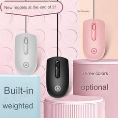 G9 pink wired gaming mouse front view