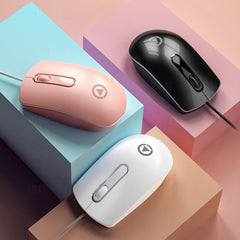G9 pink wired gaming mouse side view