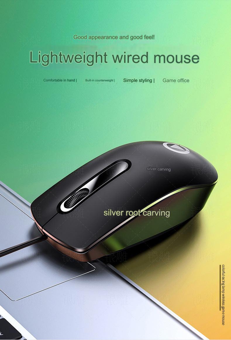 G9 pink wired gaming mouse top view