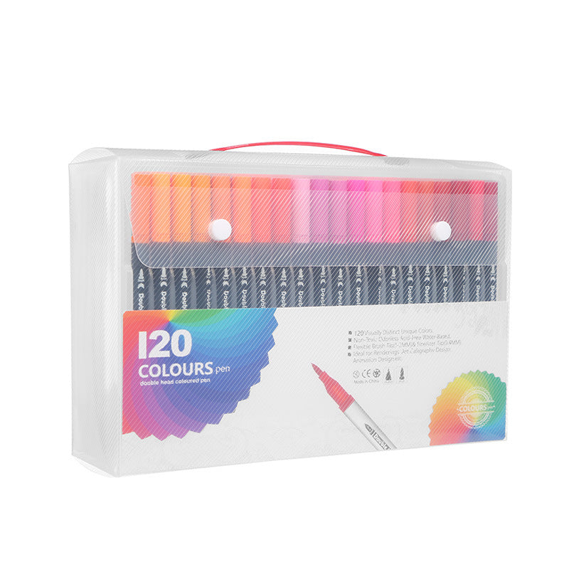 Image of washable dual-head watercolor markers set
