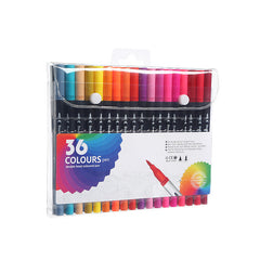Close-up of colourful dual-tip markers for kids