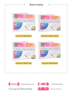 Image of washable dual-head watercolor markers set