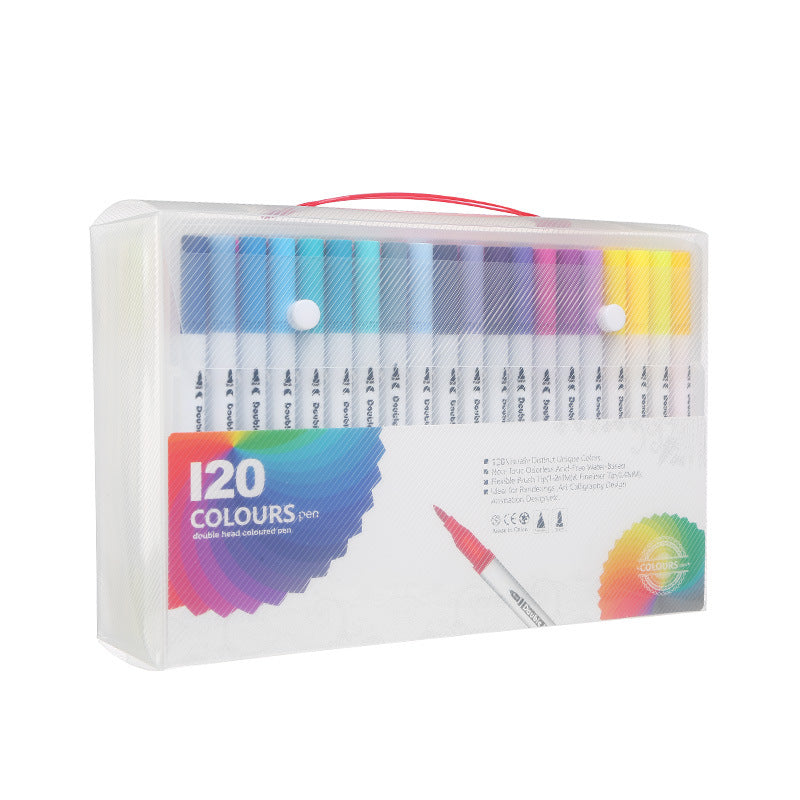 Display of 12 to 120 colors in washable markers