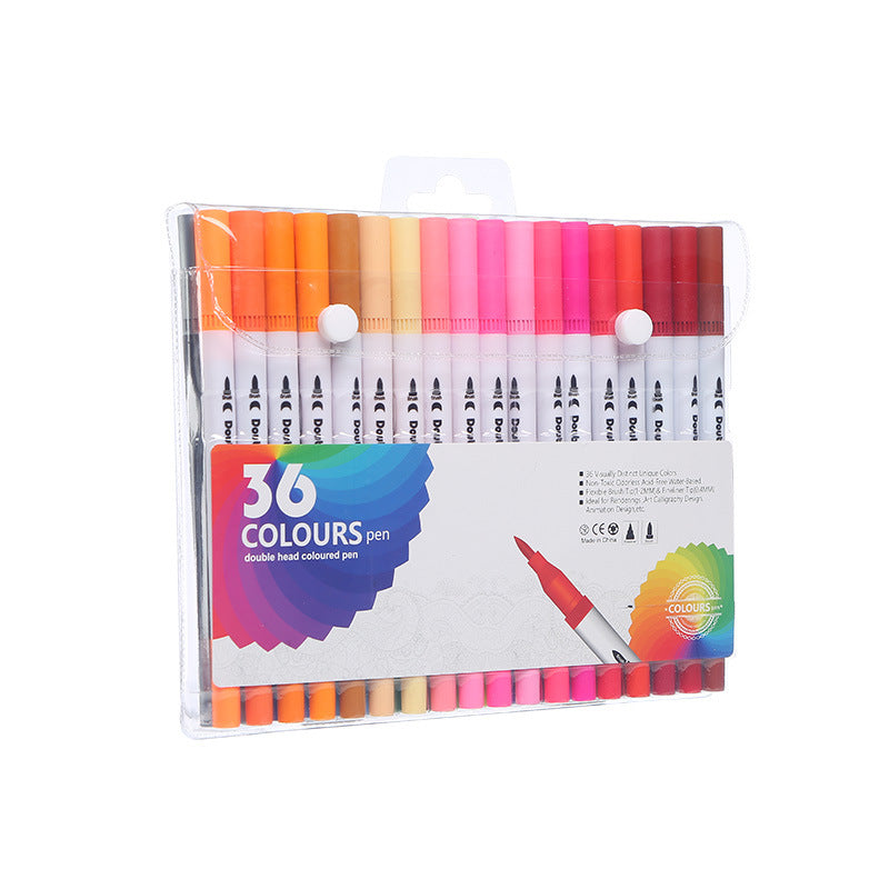 Kids' colourful dual-tip marker drawing