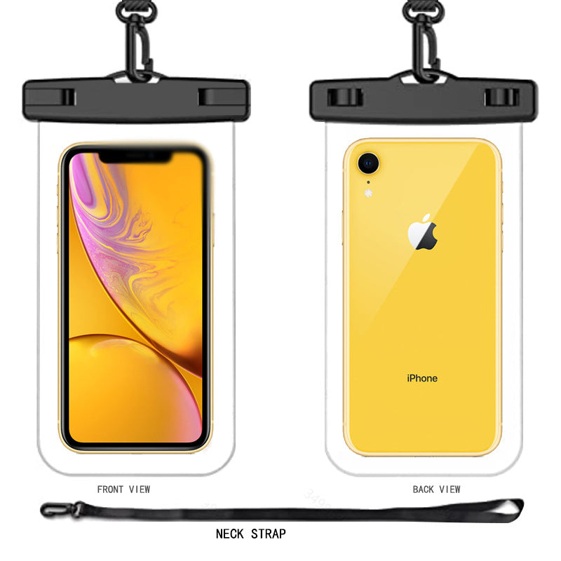 Universal waterproof pouch on display