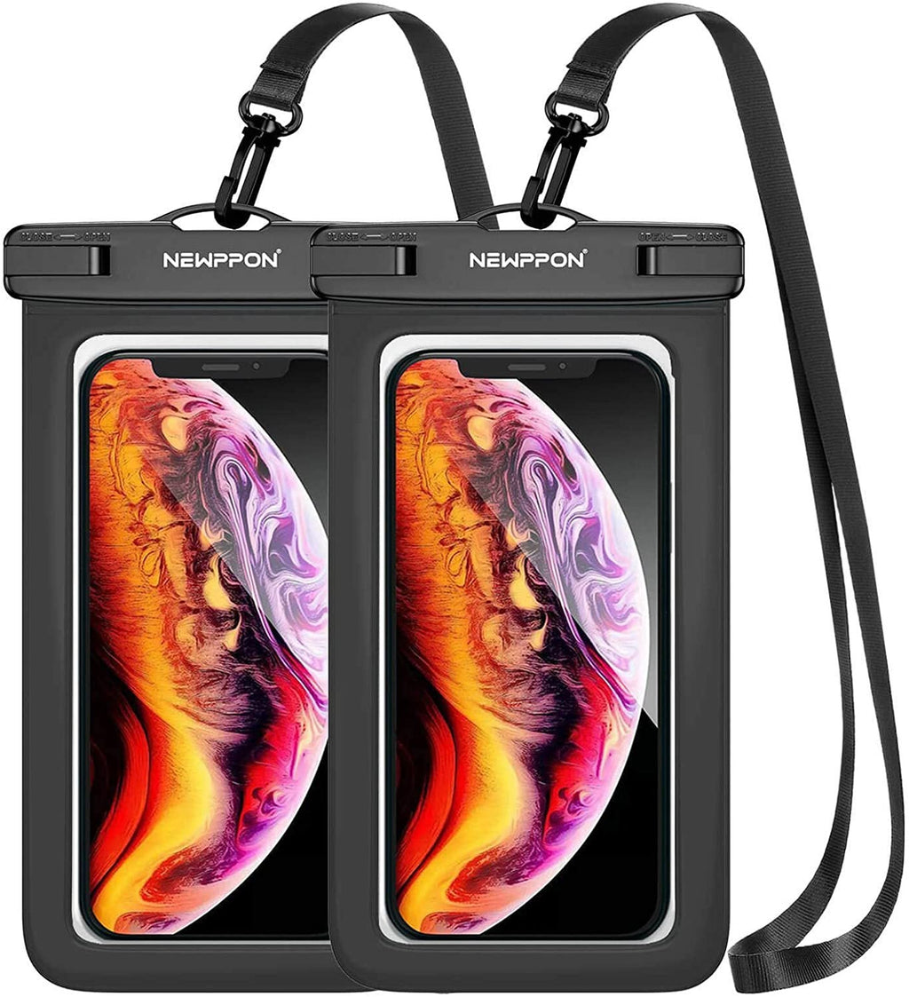 Universal waterproof pouch on display