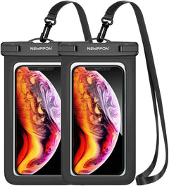 Universal waterproof pouch on display