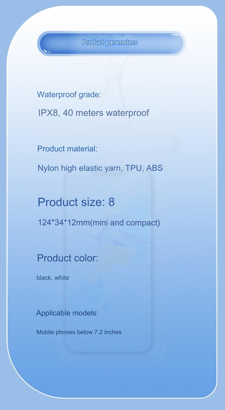 Different colour options of waterproof phone pouch