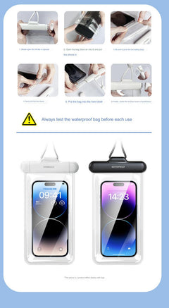 Secure seal feature of the phone pouch