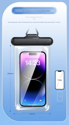 Secure seal feature of the phone pouch