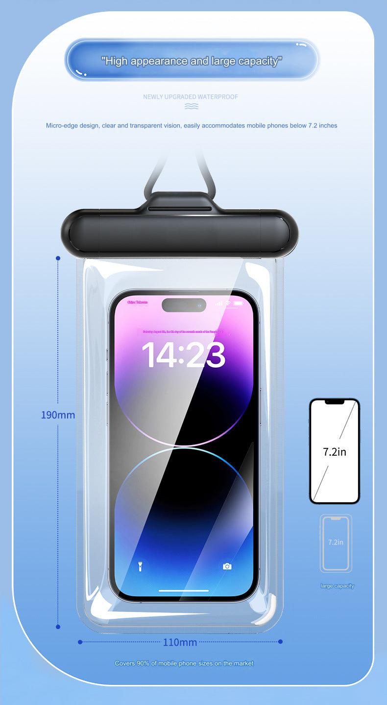 Secure seal feature of the phone pouch
