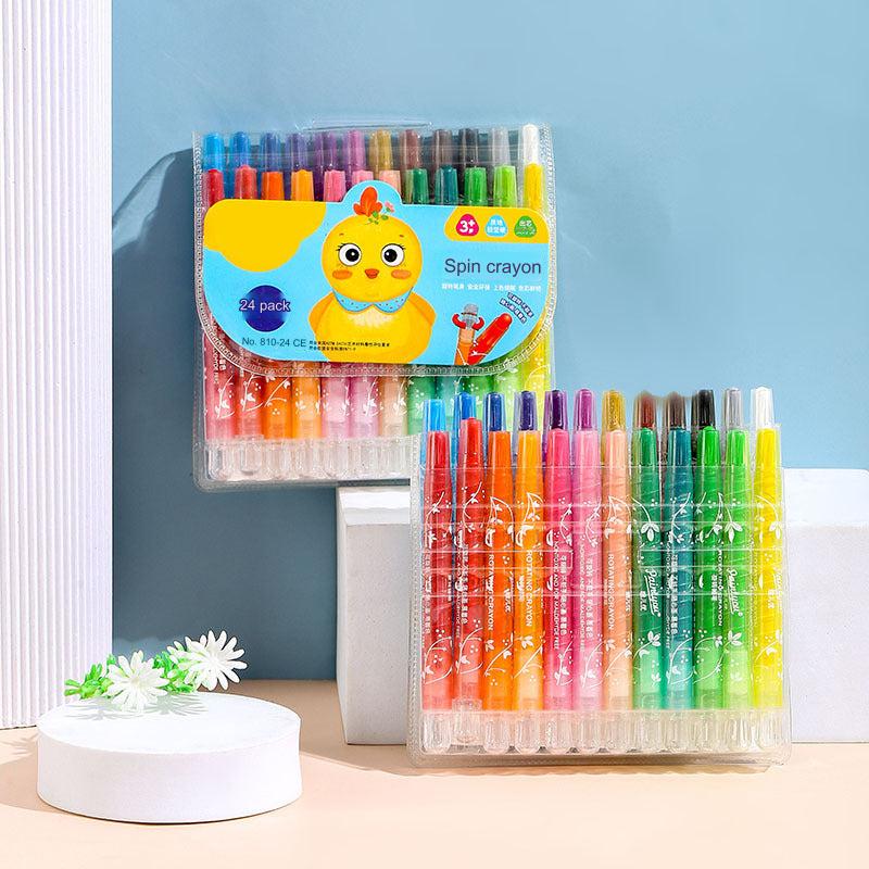 Group of kids enjoying craft time with crayons
