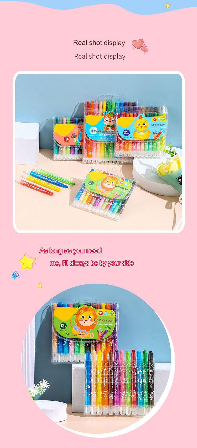 Crayon tips showcasing vibrant hues