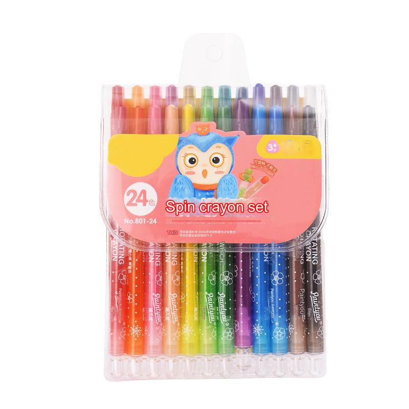 Colorful Rotating Crayon Set - vibrant colours and packaging
