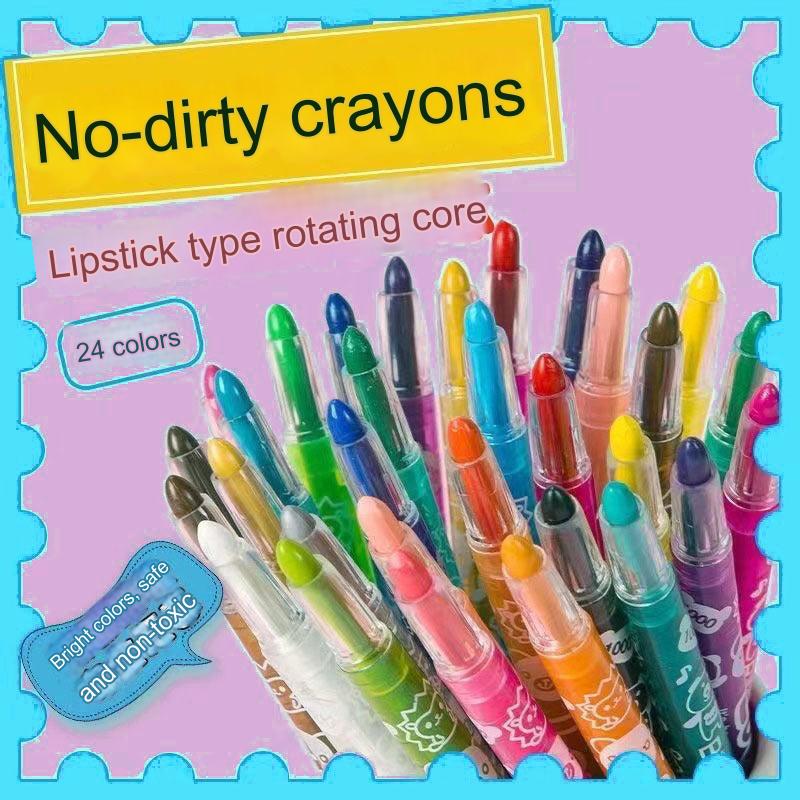 Different shades of crayons laid out for kids