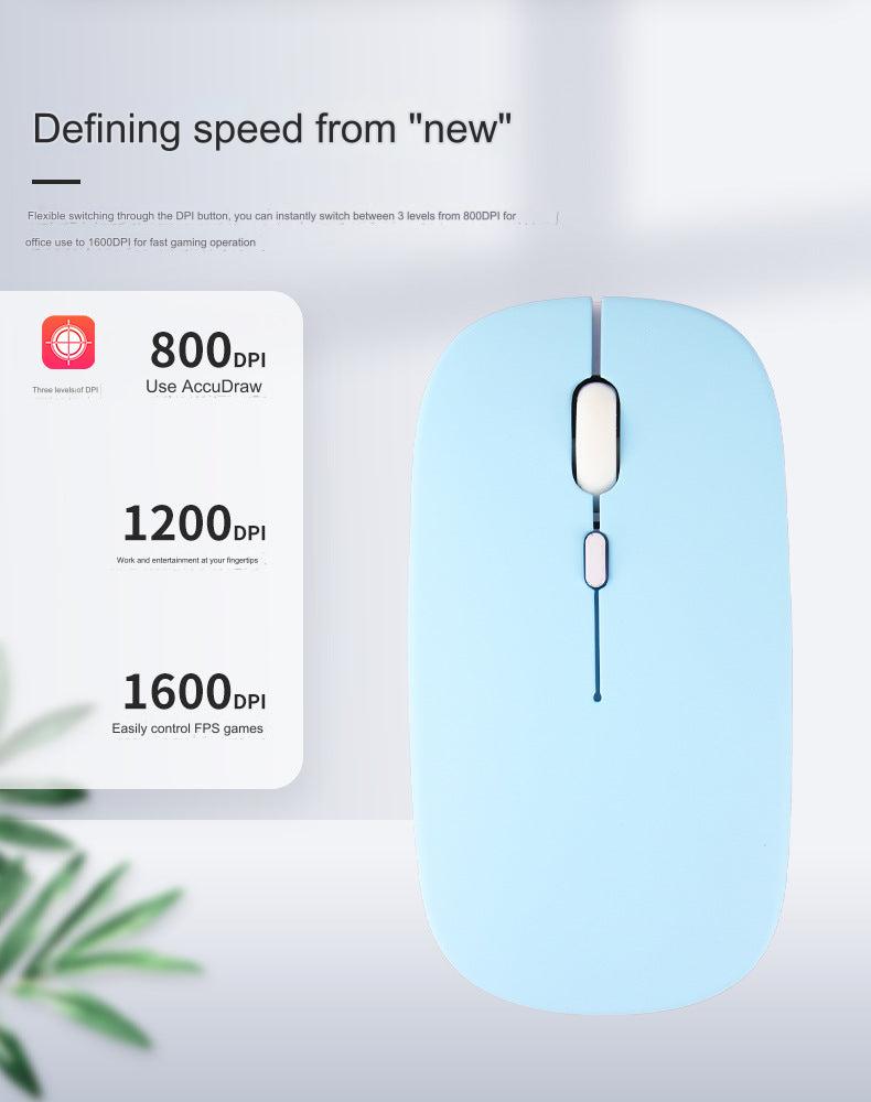 Close-up of the Bluetooth Mouse on a desk