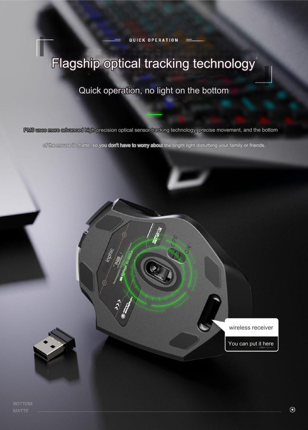 INPHIC PM6 Mouse in workspace setting