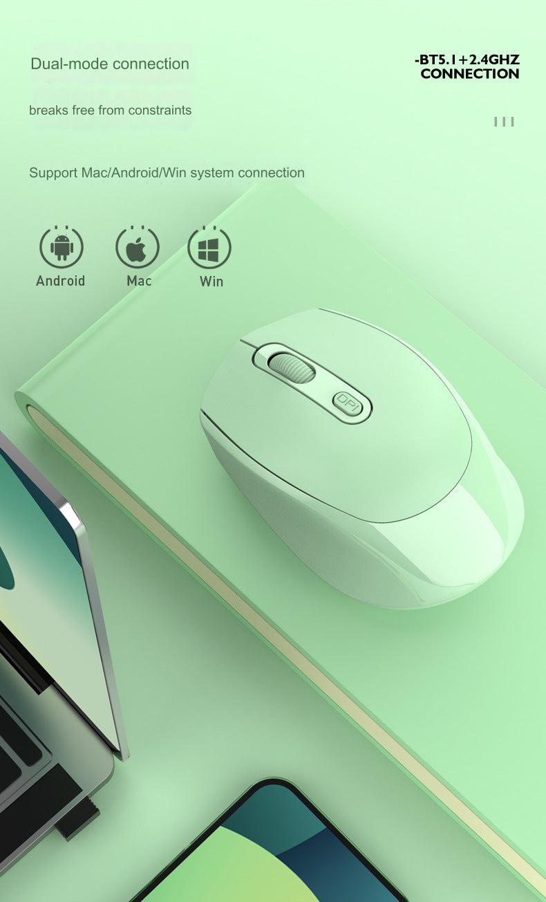 Silent wireless mouse in use