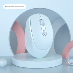 Underneath view of ergonomic mouse