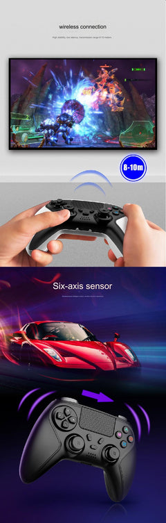 Wireless Bluetooth Game Controller with features highlighted