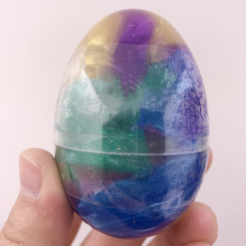 Close up of different colours of Galaxy Egg Slime
