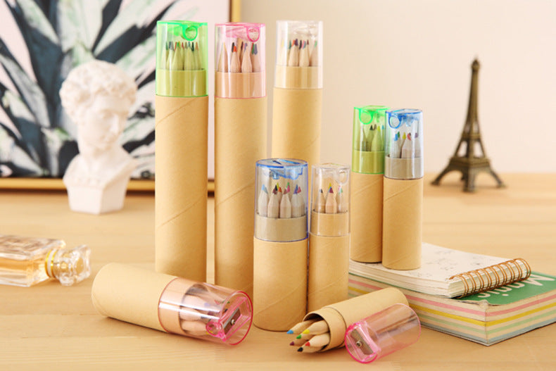 Eco-Friendly Wooden Colored Pencil Set with 6 colours