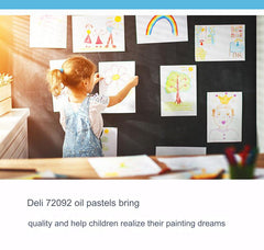 Close-up of Deli oil pastel crayons in box