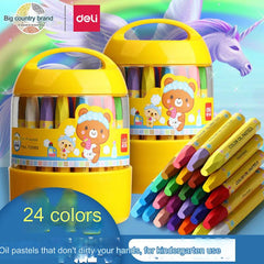 Deli oil pastel crayons set for kids