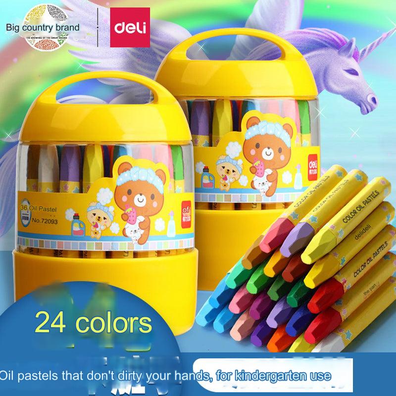 Deli oil pastel crayons set for kids