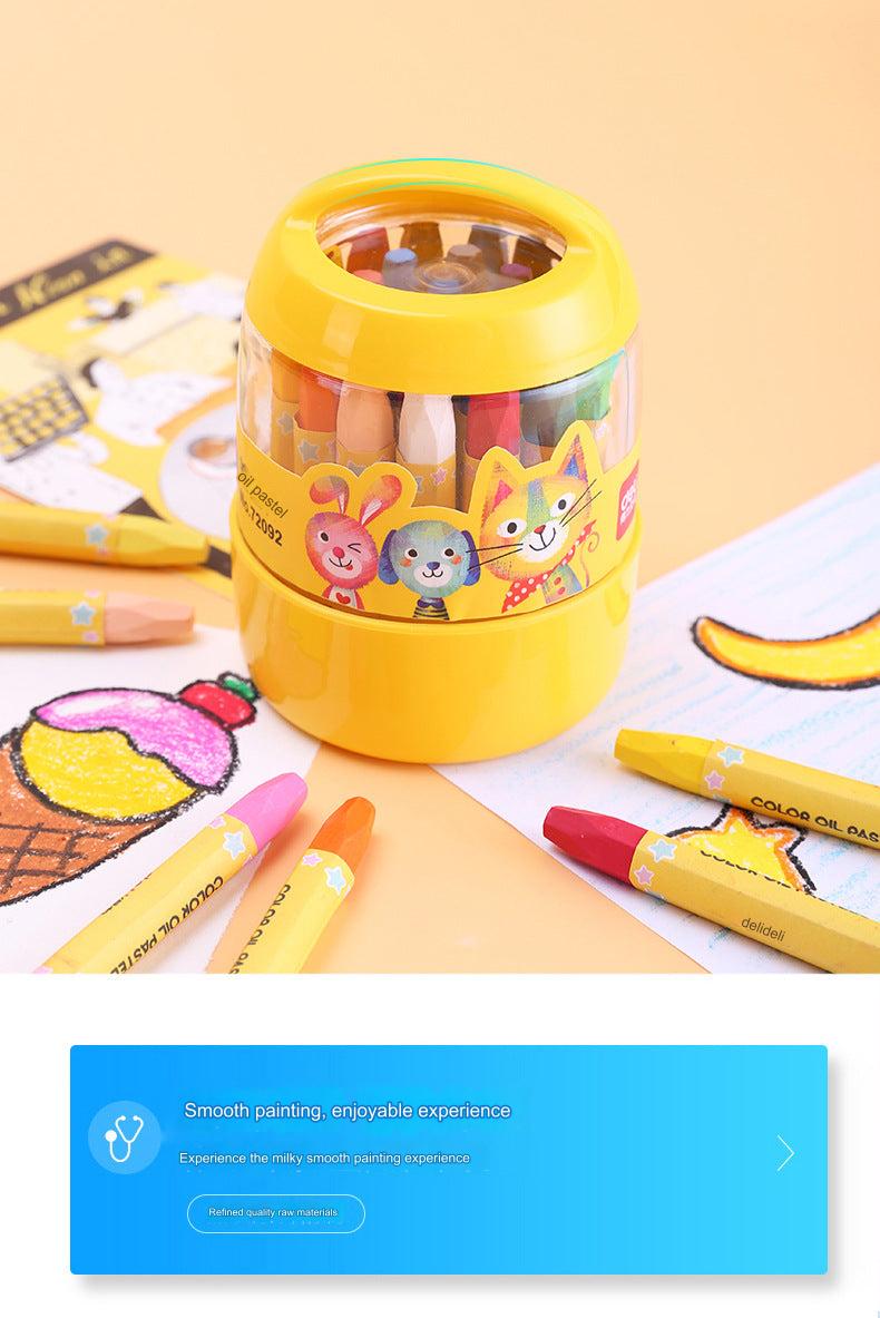 Deli oil pastel crayons set for kids