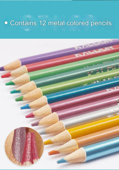 Hands holding premium coloured pencils for drawing