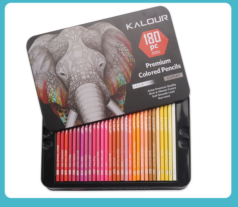 Drawing with 180-colour premium pencils on paper