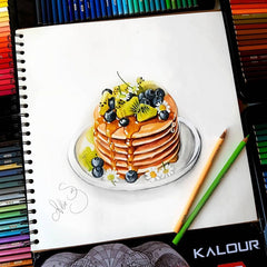 Showcase of coloured pencils and blending techniques