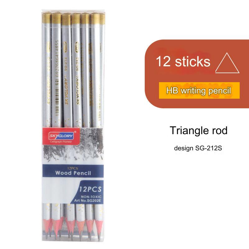 Close-up of HB Pencils with Erasers